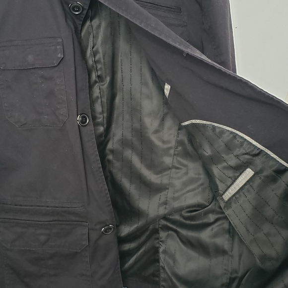 Jack & Jones Men's Black Military Style Technic Blazer Jacket Size 52 - Picture 8 of 16